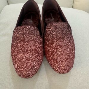 Birdies - The Starling - Rose Glitter Flats - Size 7